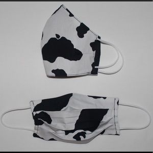 Cow 🐄 Print Face Mask : Triple Layer 100% Cotton